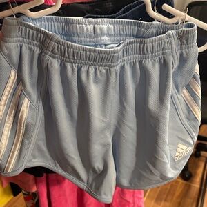 🌈4/$25🌈 Adidas Sky Blue Running Shorts with White Accents